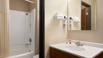 Free toiletries, hair dryer, towels