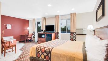 Desk, blackout curtains, iron/ironing board, free cots/infant beds