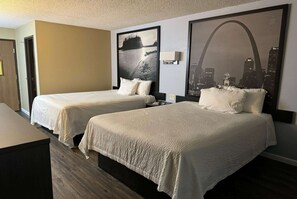 Standard Room, 2 Queen Beds | Blackout curtains, iron/ironing board, free cots/infant beds - Super 8 by Wyndham Sullivan (Sullivan)