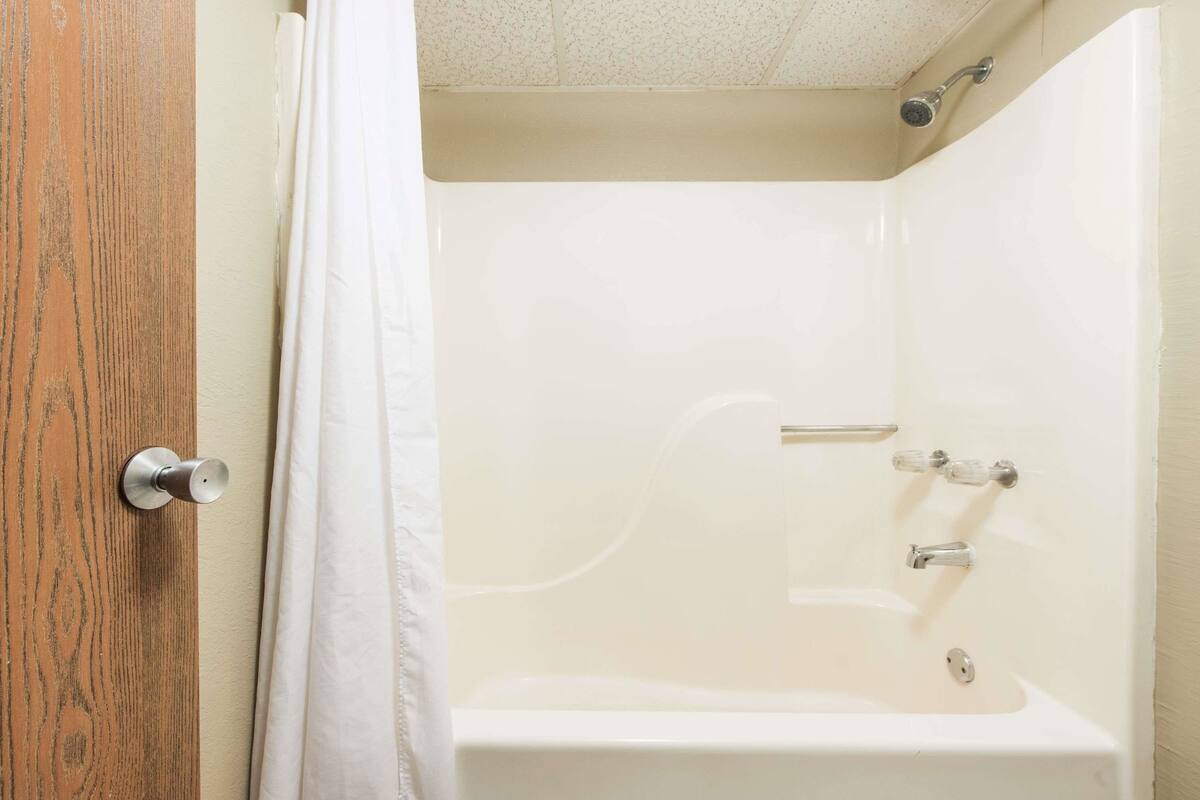 Bathroom | Shower, hair dryer, towels