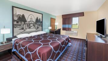 Room, 1 King Bed, Accessible, Non Smoking (Mobility) | Desk, laptop workspace, blackout drapes, free cribs/infant beds