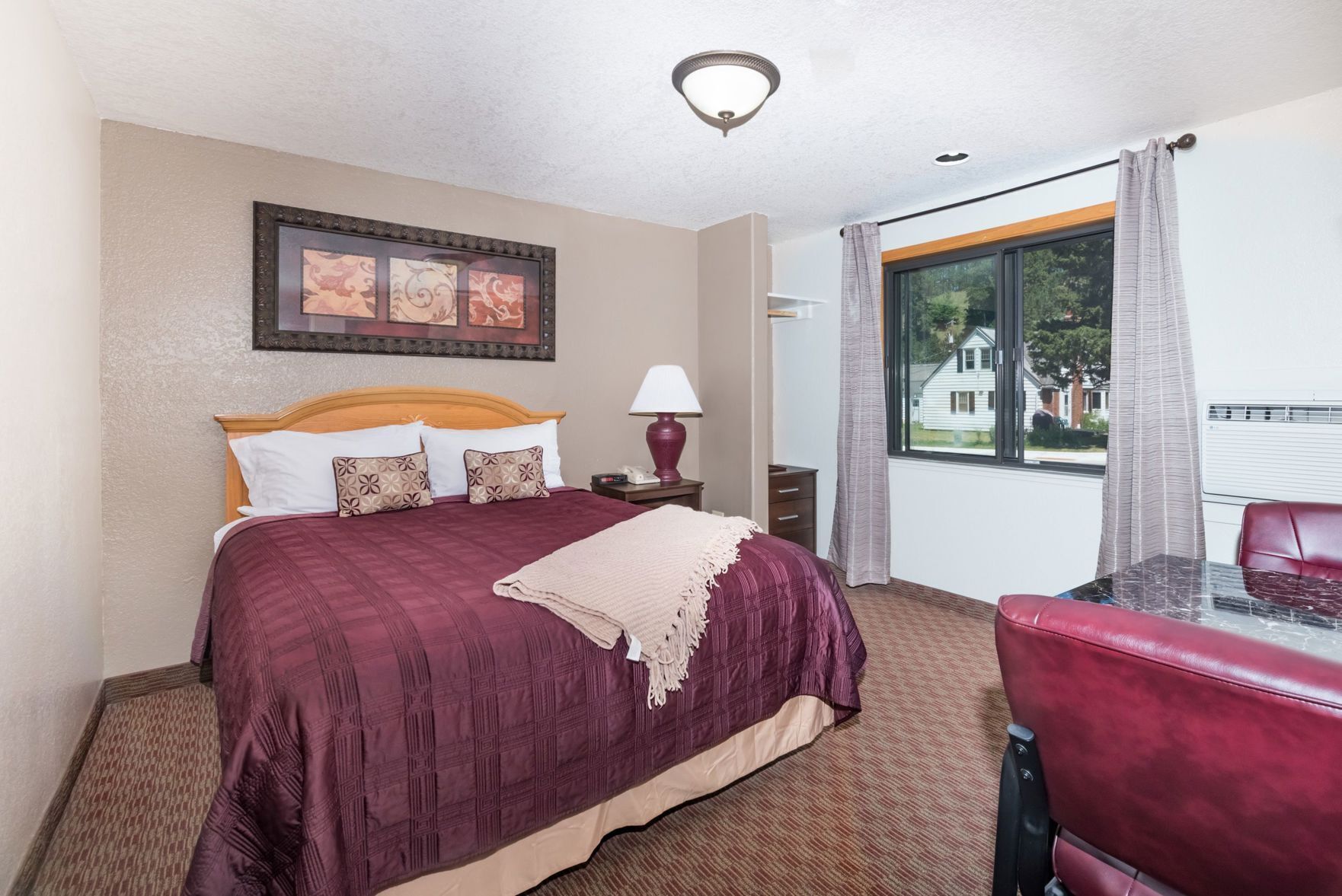 Pillow-top beds, blackout curtains, iron/ironing board, free WiFi