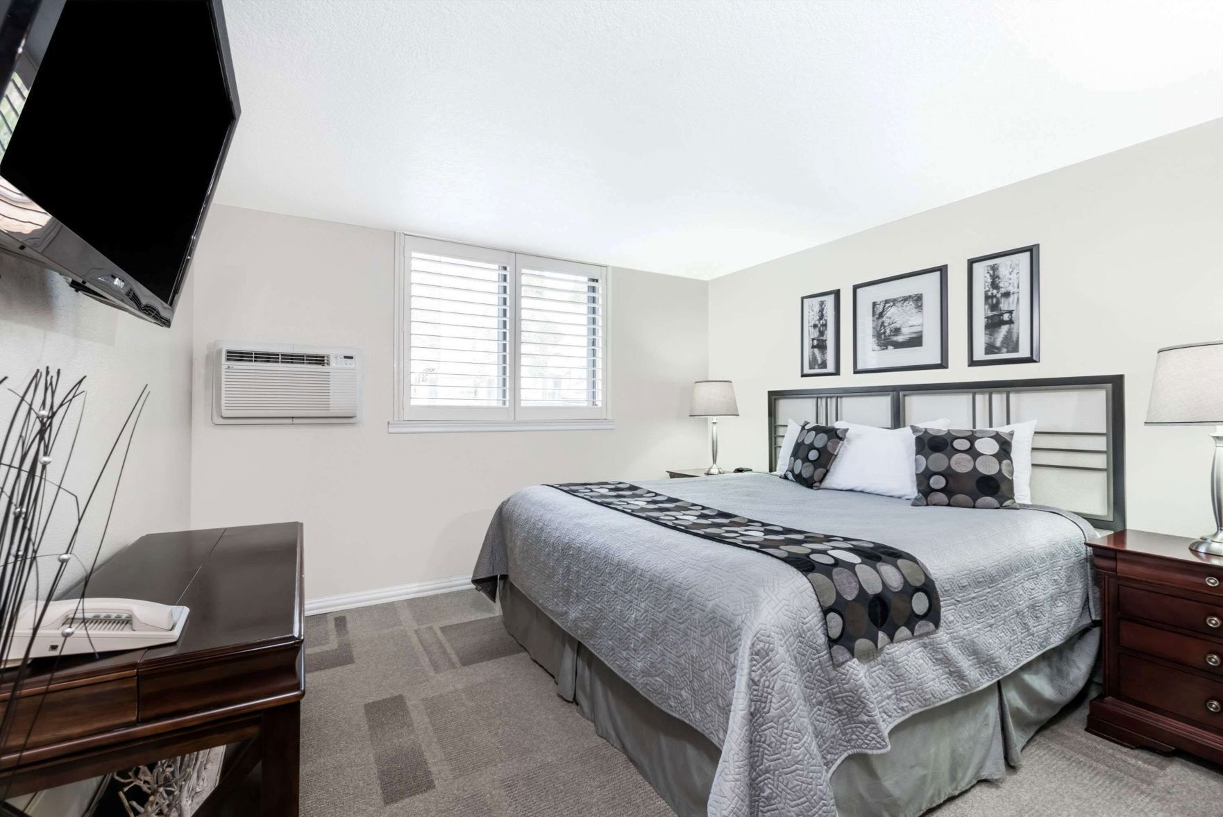 Pillow-top beds, blackout curtains, iron/ironing board, free WiFi