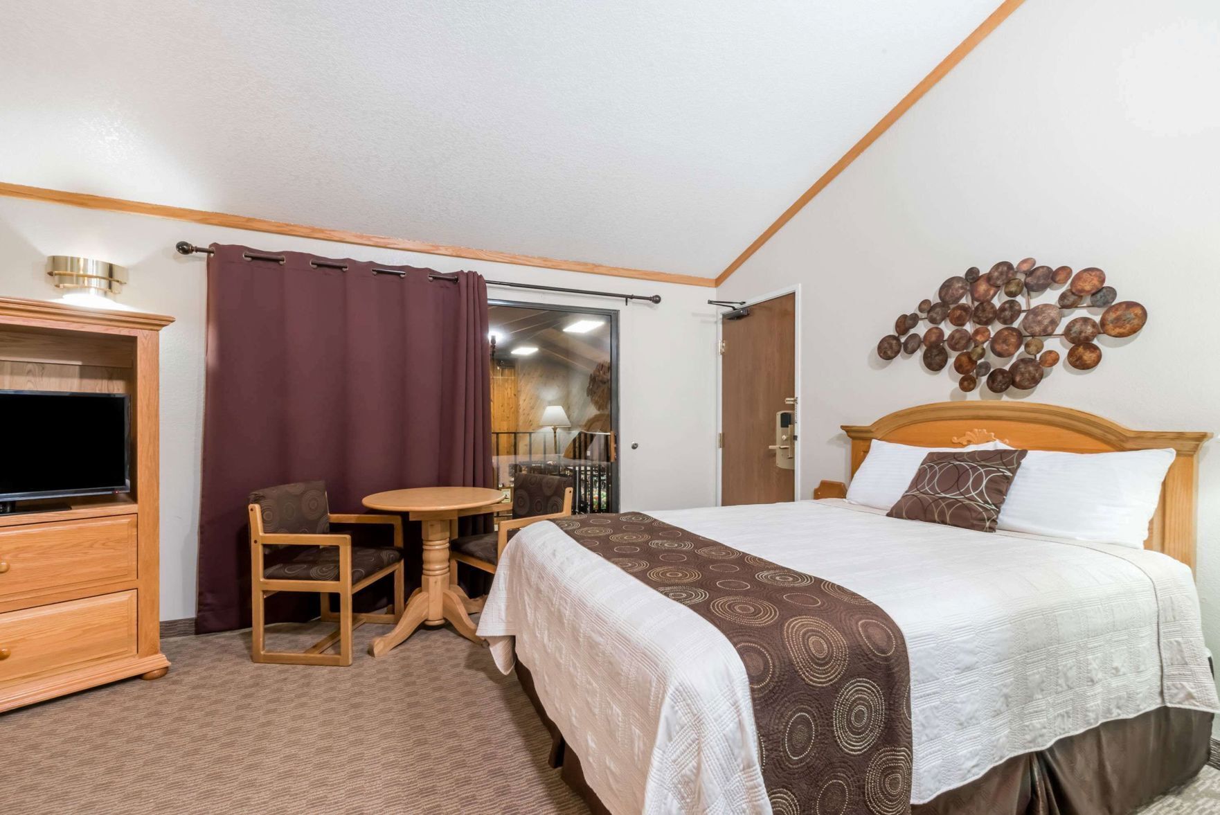 Pillow-top beds, blackout curtains, iron/ironing board, free WiFi