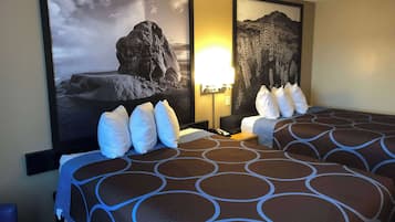 Standard Room, 2 Queen Beds | Desk, iron/ironing board, free WiFi, bed sheets