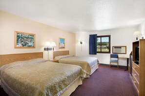 Desk, free WiFi, bed sheets
