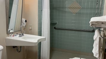 Room, Accessible | Bathroom | Free toiletries, hair dryer, towels, soap