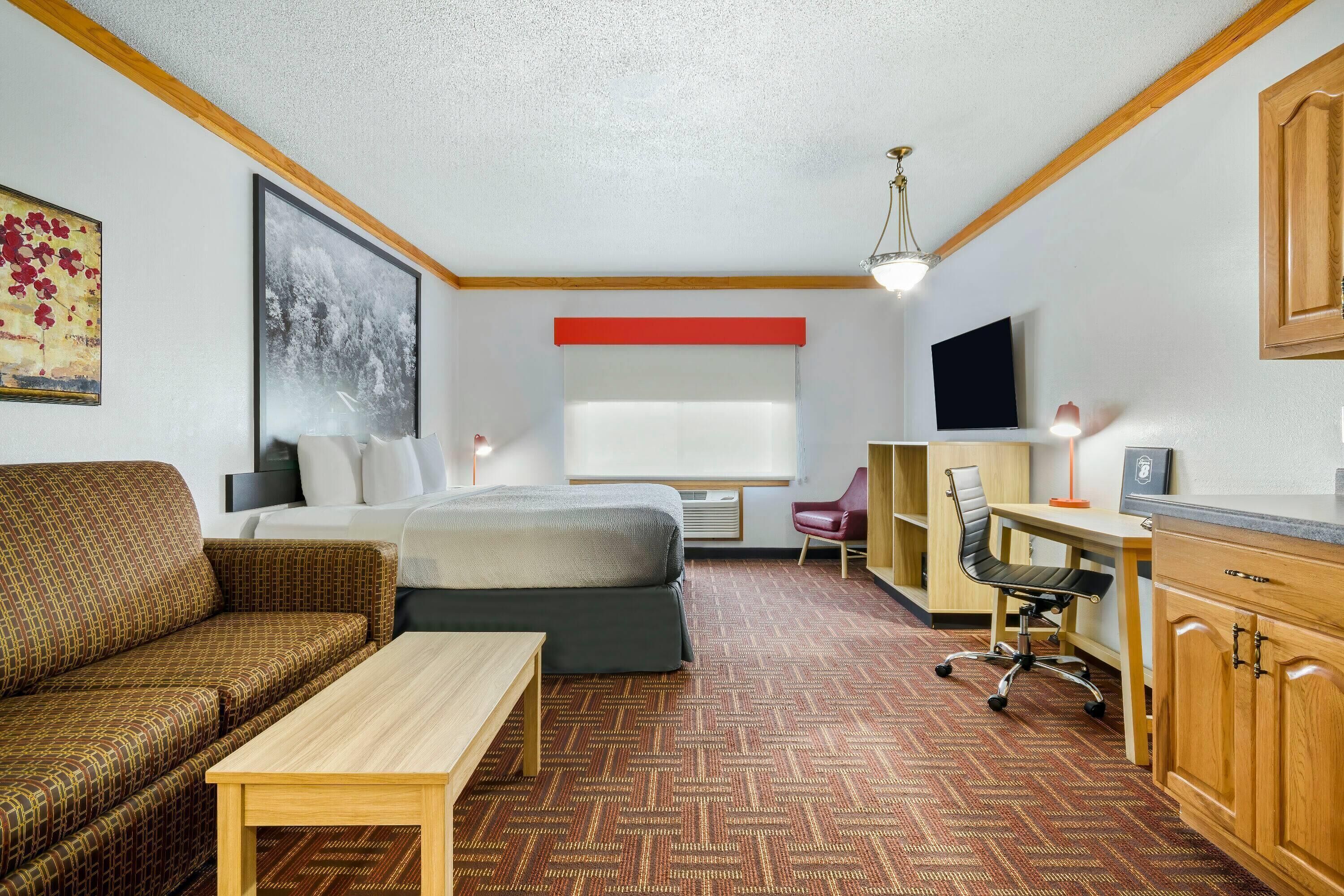 Efficiency, Room, 1 King Bed, Non Smoking | In-room safe, desk, iron/ironing board, free cots/infant beds