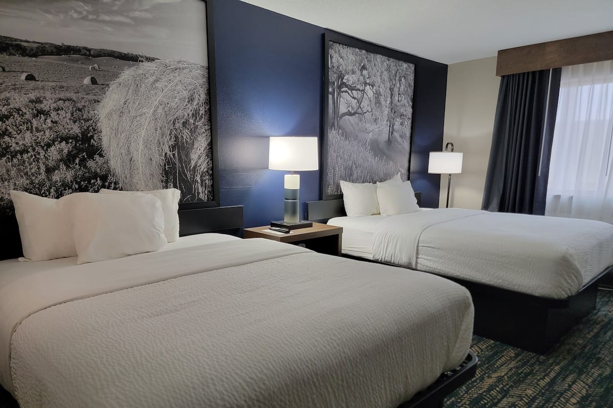 Hypo-allergenic bedding, in-room safe, desk, blackout curtains