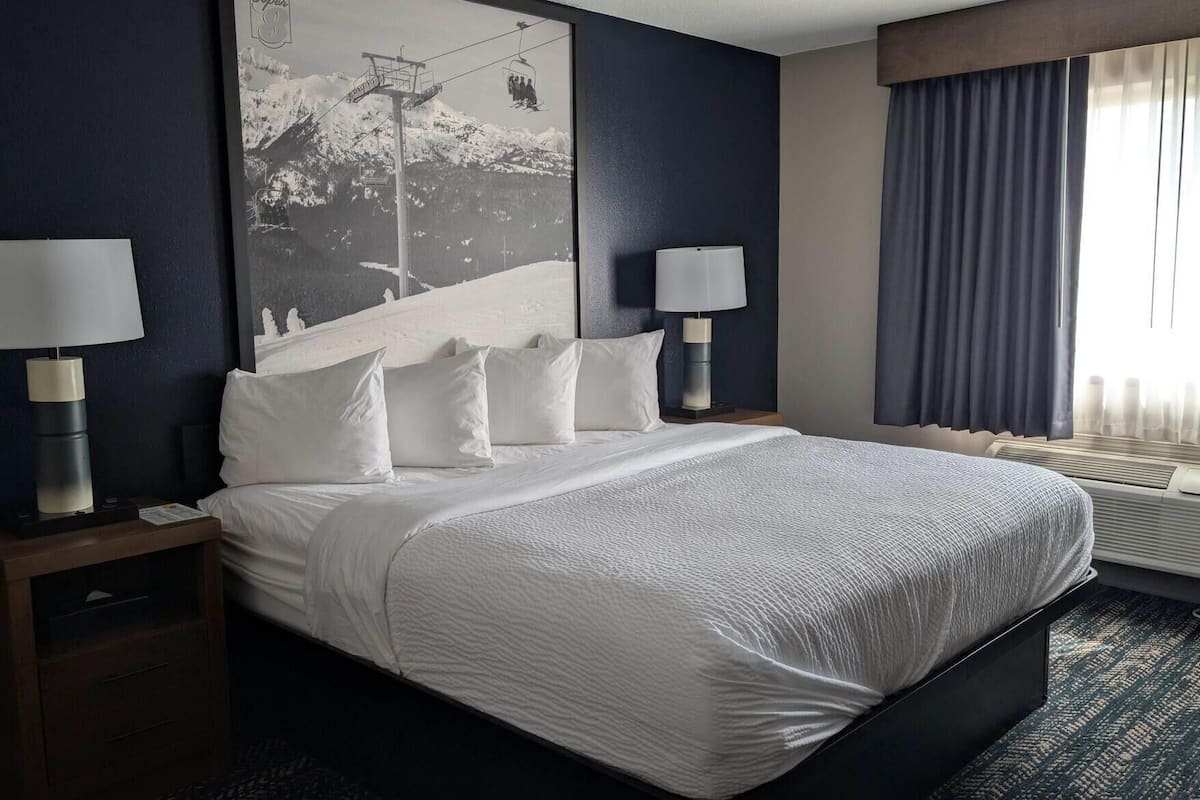 Ropa de cama hipoalergénica, escritorio y cortinas blackout
