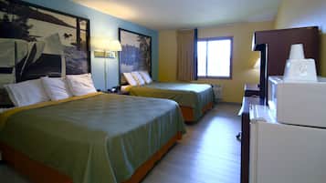 Standard Room, 2 Queen Beds, Smoking | Desk, laptop workspace, iron/ironing board, free WiFi