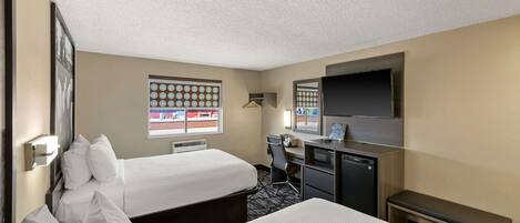 Habitación, 2 camas dobles, no fumadores | Escritorio, cortinas opacas, wifi gratis y ropa de cama