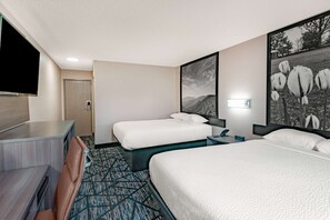 Room, 2 Double Beds, Non Smoking | Desk, blackout drapes, free WiFi, bed sheets - Super 8 by Wyndham Charlottesville (Charlottesville)