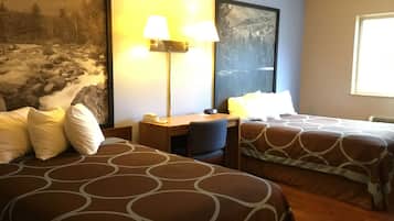 Desk, iron/ironing board, free cribs/infant beds, free rollaway beds