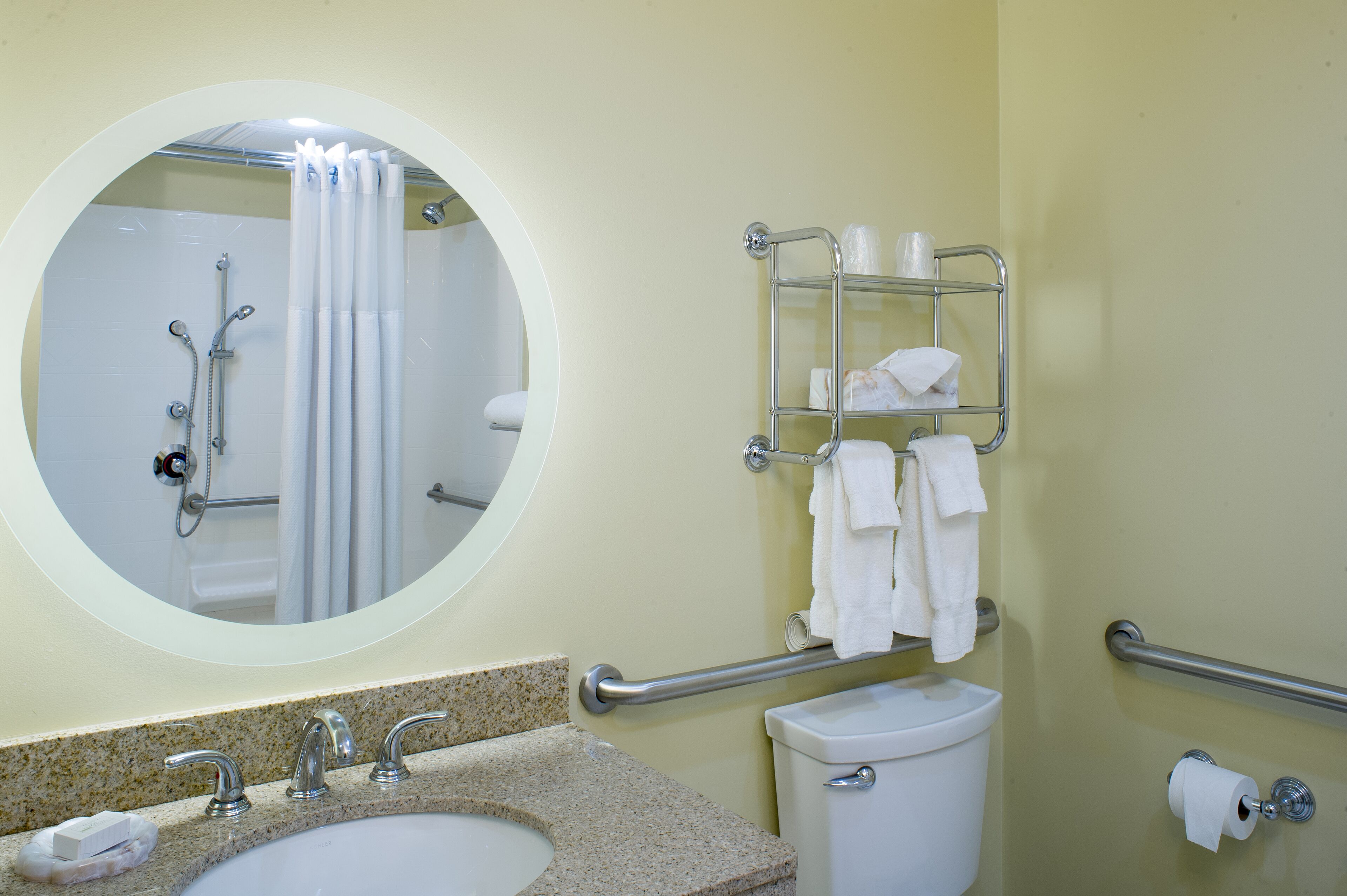 Free toiletries, hair dryer, towels, soap