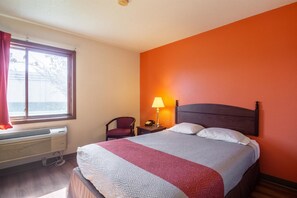 Desk, blackout curtains, free cots/infant beds, free WiFi