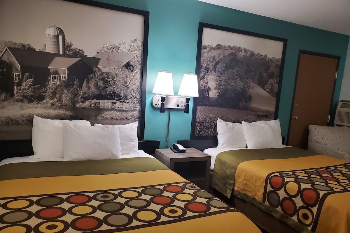 Standard Room, 2 Queen Beds | Desk, iron/ironing board, free cribs/infant beds, rollaway beds