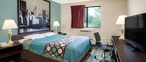 Habitación estándar, 1 cama King size, para no fumadores | Escritorio, tabla de planchar con plancha y cunas gratuitas