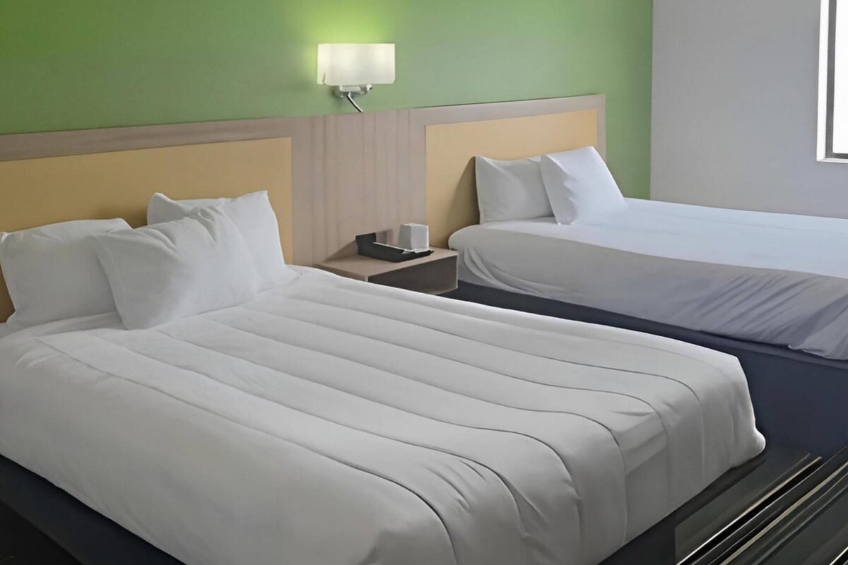 Standard Room, 2 Double Beds, Non Smoking | Desk, iron/ironing board (on request), free cots/infant beds, free WiFi