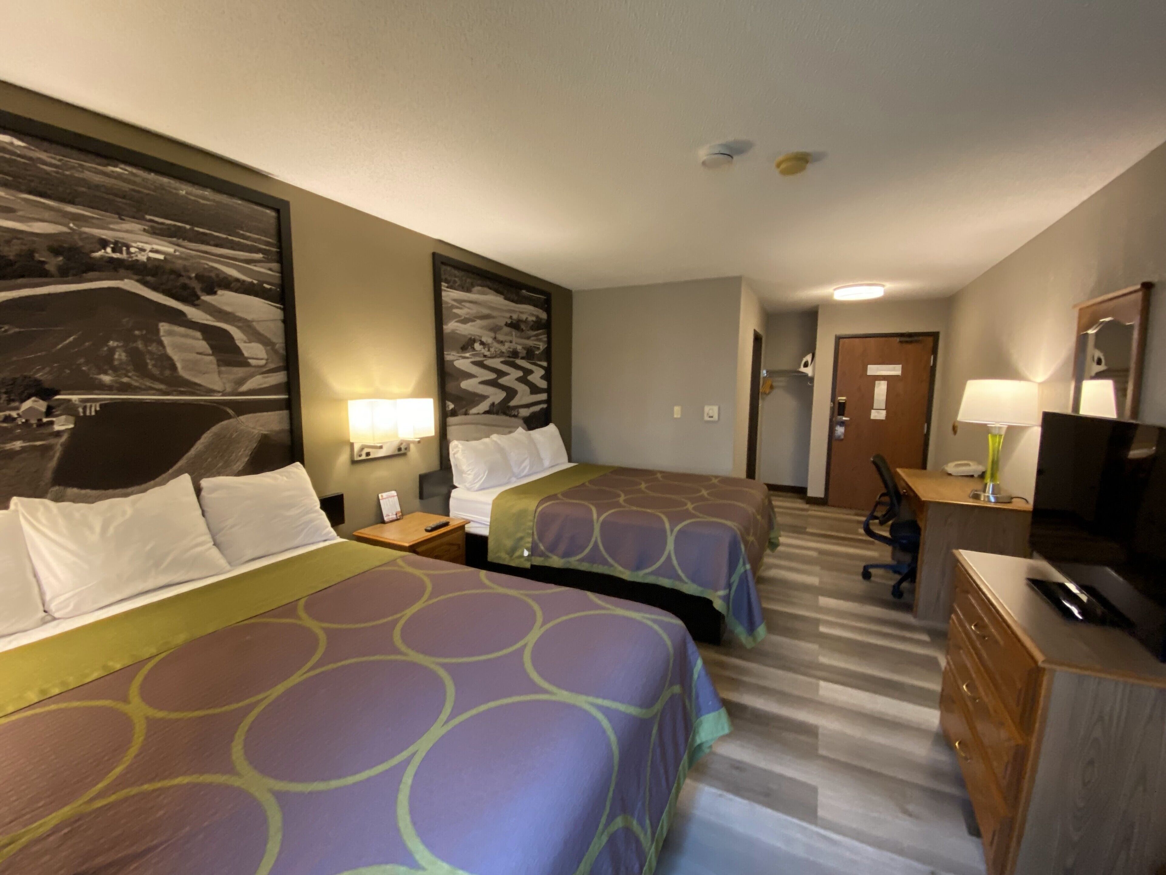 Room, 2 Queen Beds, Non Smoking | Desk, iron/ironing board, free cots/infant beds, rollaway beds