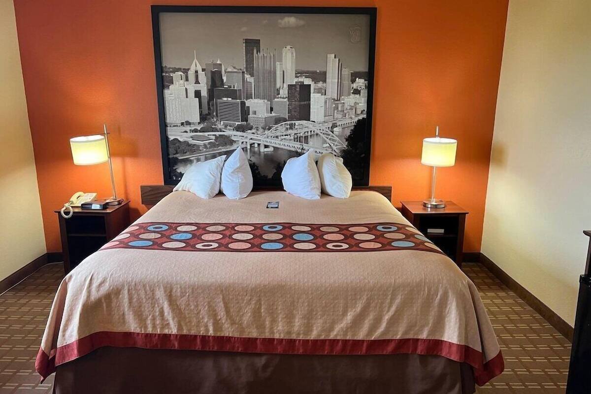 In-room safe, desk, iron/ironing board, free cribs/infant beds