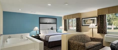 Studiosuite – deluxe, 1 kingsize-seng, ikke-røyk, massasjebadekar | Safe på rommet, skrivebord og skrivebord for bærbar PC