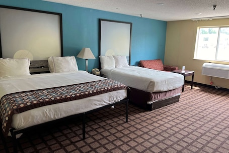 Double Room, 2 Double Beds, Non Smoking | In-room safe, desk, iron/ironing board, free cribs/infant beds