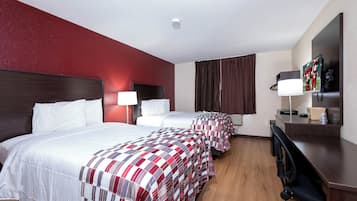 Desk, laptop workspace, blackout drapes, WiFi (free)