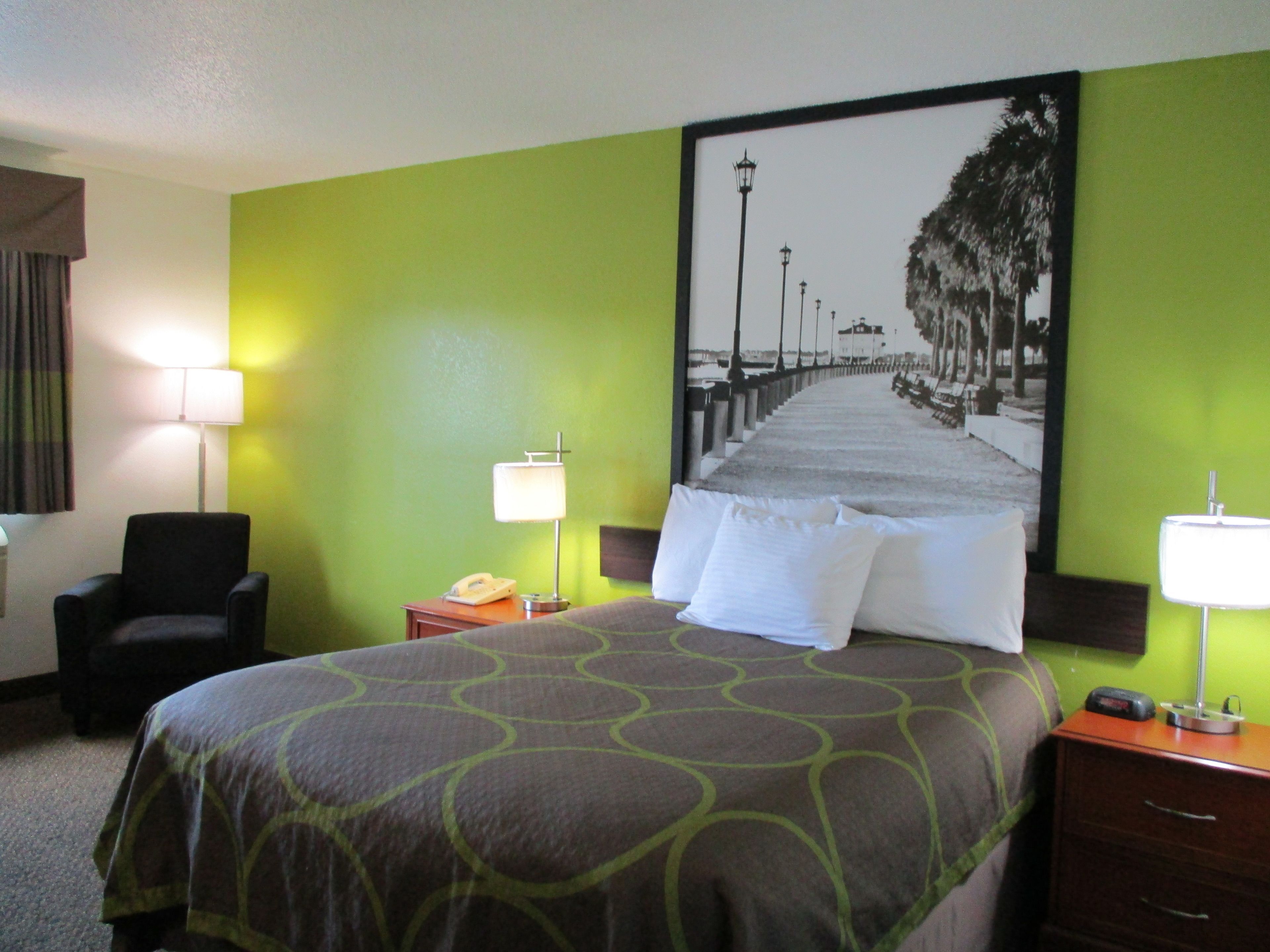 Individually furnished, desk, blackout drapes, iron/ironing board
