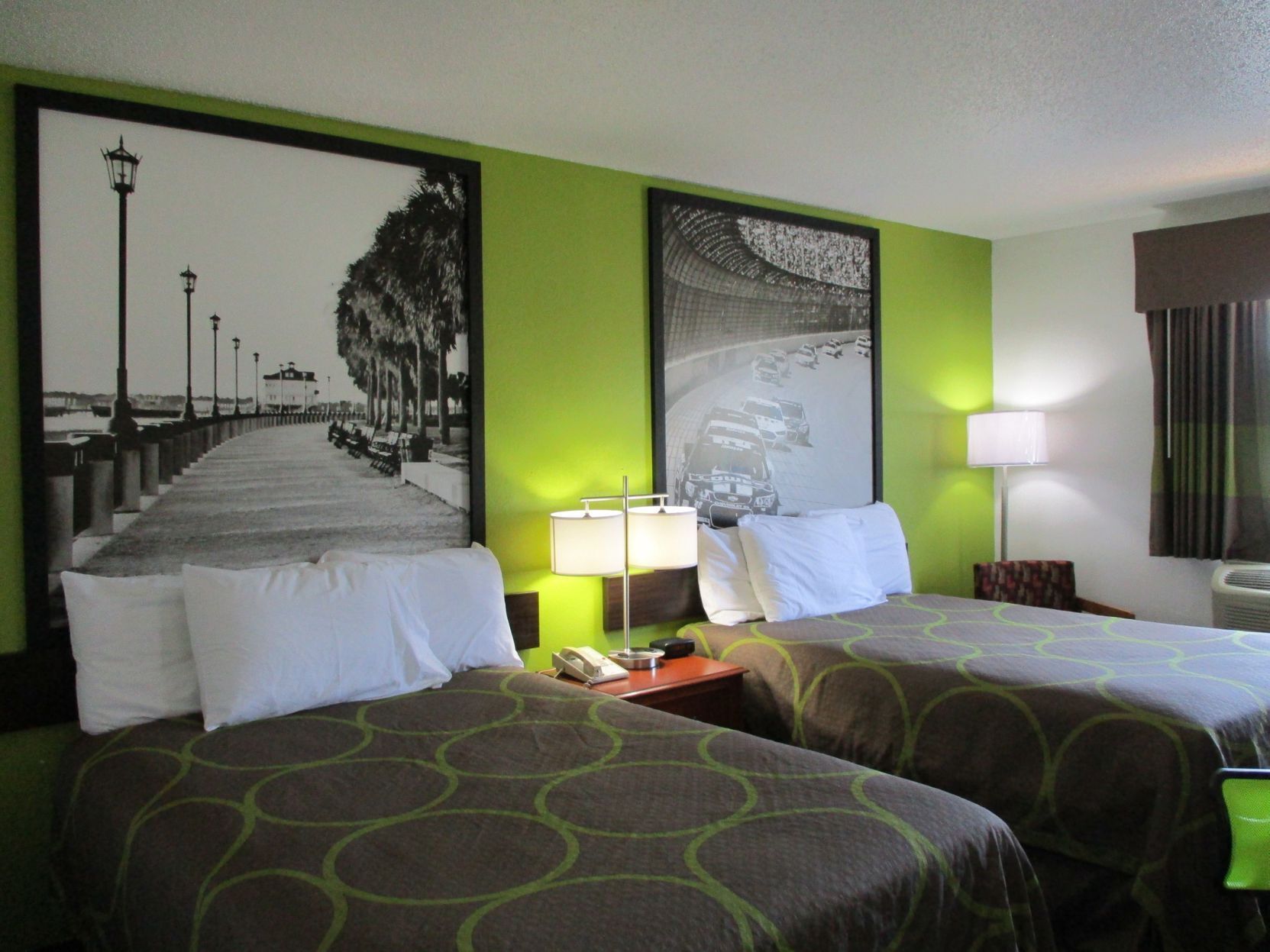 Individually furnished, desk, blackout drapes, iron/ironing board