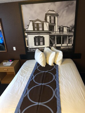 1 bedroom, down duvets, blackout curtains, iron/ironing board