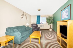 Studio Suite, 2 Queen Beds, Smoking | Desk, blackout drapes, iron/ironing board, free cribs/infant beds