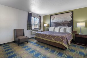 Suite, 1 King Bed, Non Smoking, Refrigerator & Microwave (with Sofabed) | Desk, laptop workspace, blackout drapes, free cribs/infant beds