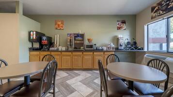 Free daily self-serve breakfast