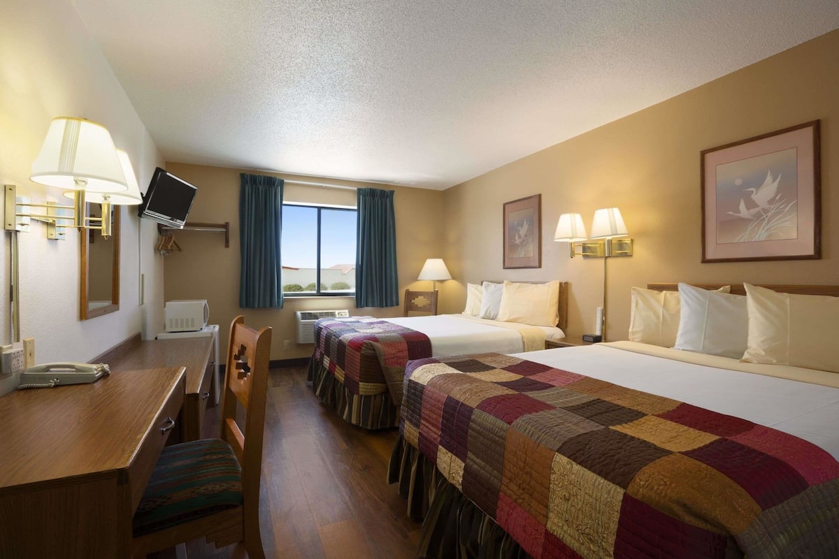 Room, 2 Queen Beds, Non Smoking | Desk, laptop workspace, iron/ironing board, free cribs/infant beds