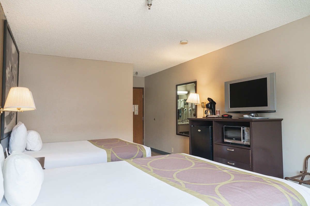 Room, 2 Queen Beds, Non Smoking | Iron/ironing board, free cots/infant beds, rollaway beds, free WiFi