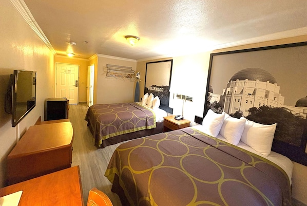 Standard Room, 2 Queen Beds | Desk, iron/ironing board, free cribs/infant beds, free WiFi
