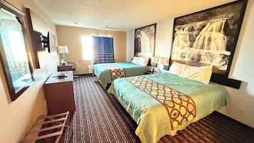 Standard Room, 2 Queen Beds | Individually decorated, individually furnished, desk, laptop workspace