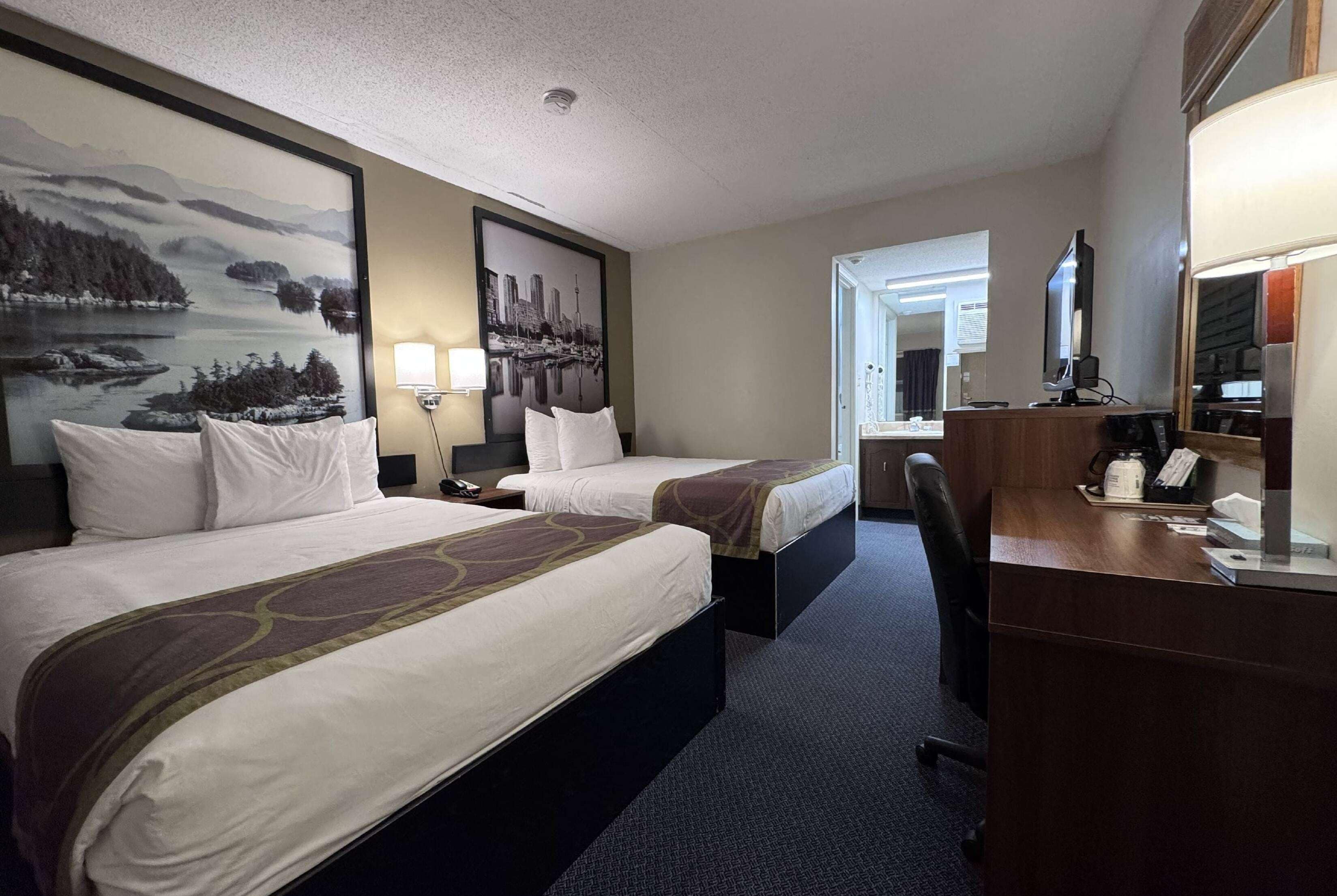 Room, 2 Double Beds, Non Smoking (Efficiency) | Desk, iron/ironing board, free WiFi, bed sheets