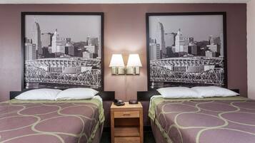 Room, 2 Queen Beds, Non Smoking | Desk, free cribs/infant beds, rollaway beds, free WiFi
