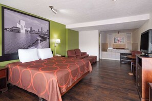 Chambre Deluxe, 1 très grand lit, fumeur | Baignoire à jets