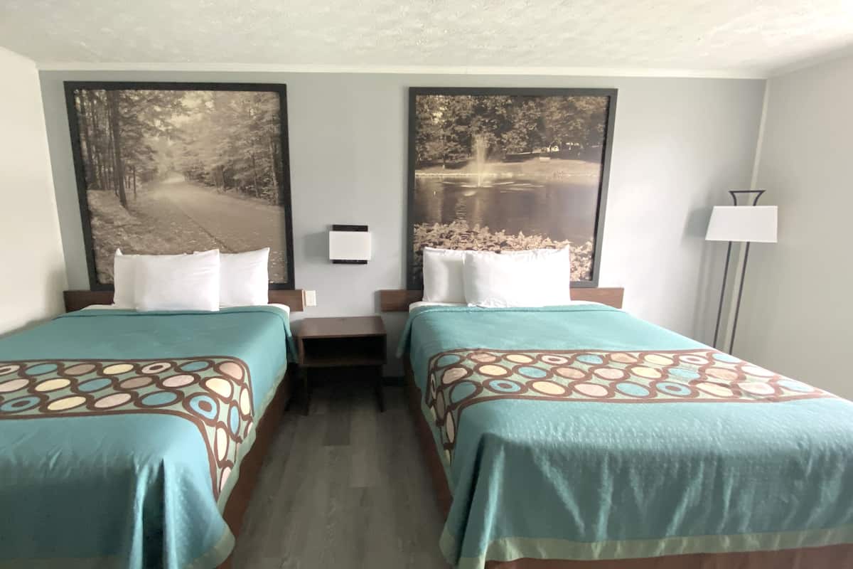 Standard Room, 2 Queen Beds, Non Smoking | In-room safe, iron/ironing board, free WiFi, alarm clocks