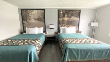 Standard Room, 2 Queen Beds, Non Smoking | In-room safe, iron/ironing board, free WiFi, alarm clocks