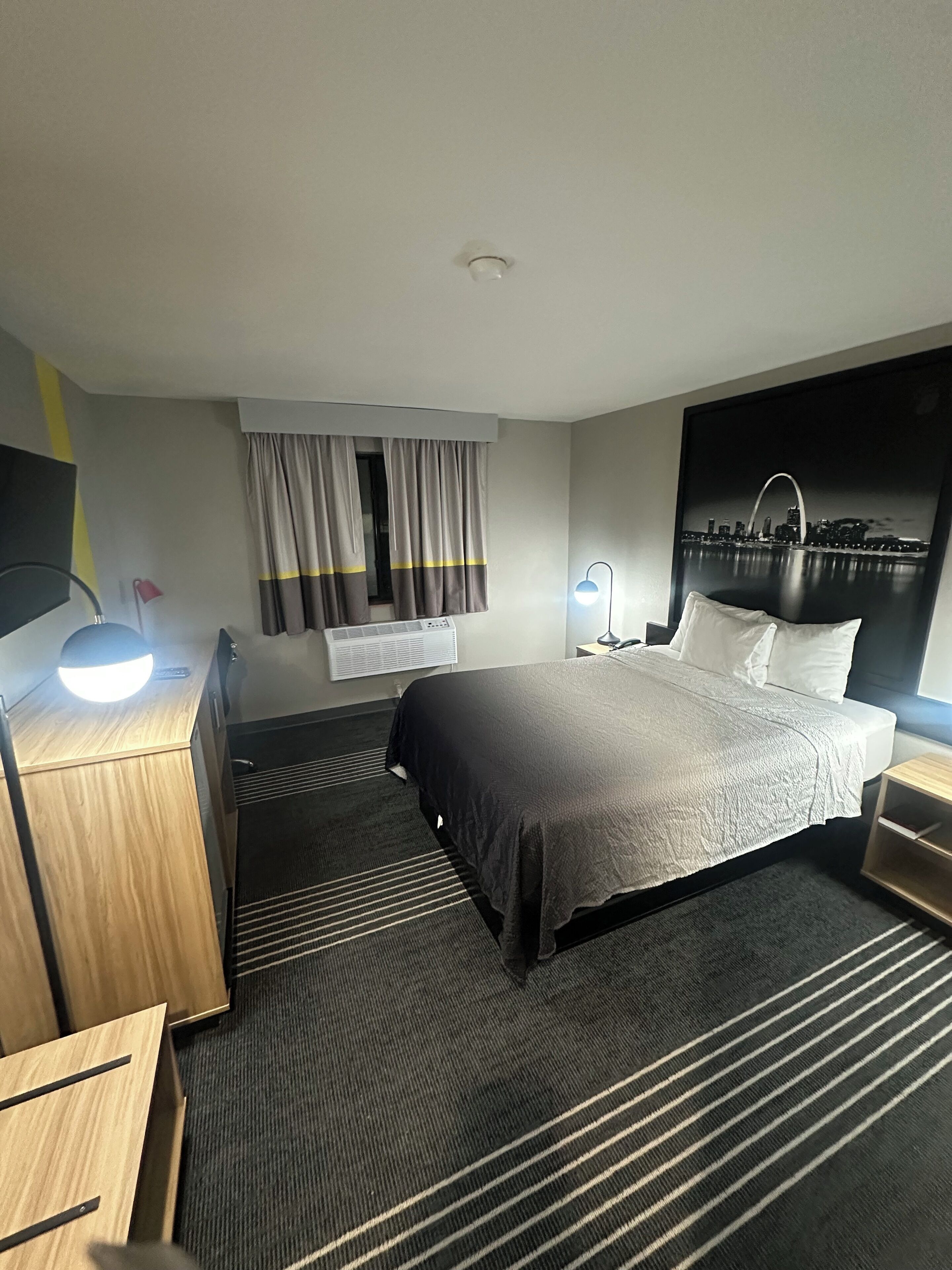 In-room safe, desk, laptop workspace, blackout drapes