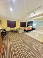 In-room safe, desk, laptop workspace, blackout drapes