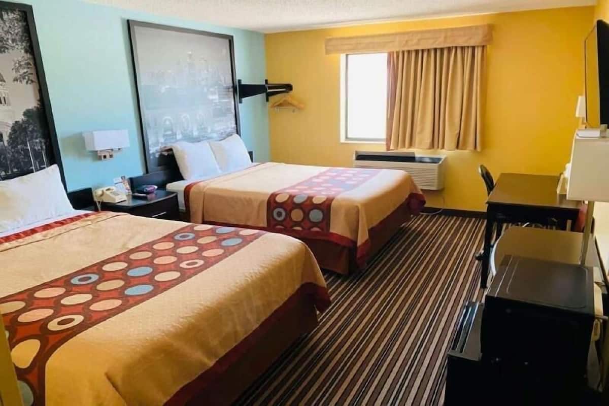 In-room safe, desk, laptop workspace, blackout drapes
