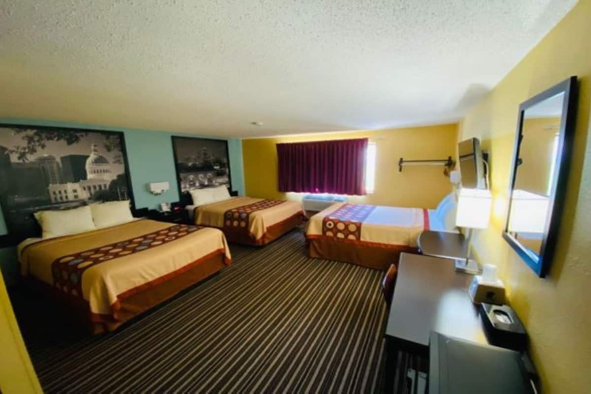 In-room safe, desk, laptop workspace, blackout drapes
