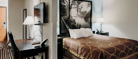 Executive-rum - 1 kingsize-säng med bäddsoffa | Skrivbord, gratis wi-fi, sängkläder och väckarklockor