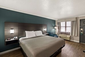 In-room safe, desk, laptop workspace, blackout curtains