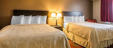 Standard Room, 2 Queen Beds | Iron/ironing board, free cots/infant beds, free WiFi, bed sheets